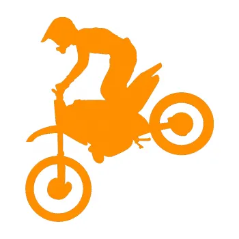 Samolepící dekorace SAMOLEPKA Motorka 015 levá motokros (06 - oranžová) NA AUTO, NÁLEPKA, FÓLIE, POLEP, TUNING, VLASTNÍ TEXT, TISK, AUTOSAMOLEPKY.cz, POLEPY, OBRÁZEK, LOGO, SAMOLEPKY