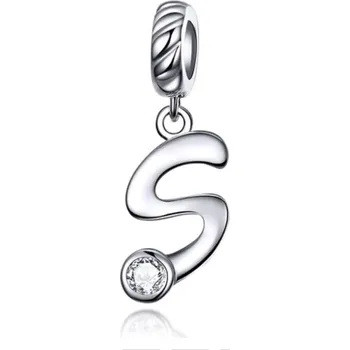 Přívěsek NUBIS® Stříbrný přívěšek korálek - písmeno S - NB-8010-S