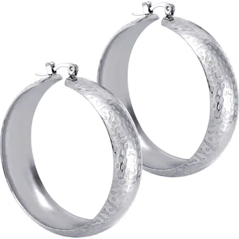 Náušnice BRUNOshop.cz Náušnice vzorované kruhy Stříbrná