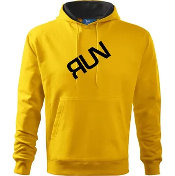 Pánská mikina Run - Mikina pánská Cape s kapucí - XL ( Žlutá )