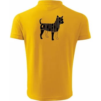 Pánská košile Čivava nápis - Polokošile pánská Pique Polo 203 - 2XL ( Žlutá )