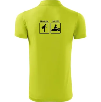 Pánská košile Masáž problem solved - Polokošile Victory sportovní (dresovina) - 3XL ( Limetková )