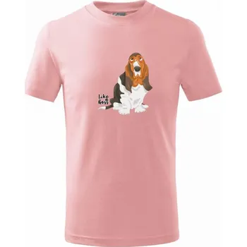 Baset - like a boss - Tričko dětské bavlněné - 134 cm/8 let ( Růžová )