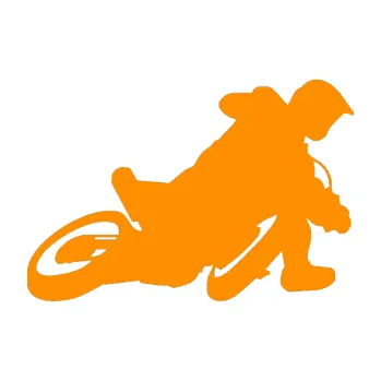 Samolepící dekorace SAMOLEPKA Motorka 039 pravá motokros (06 - oranžová) NA AUTO, NÁLEPKA, FÓLIE, POLEP, TUNING, VLASTNÍ TEXT, TISK, AUTOSAMOLEPKY.cz, POLEPY, OBRÁZEK, LOGO, SAMOLEPKY