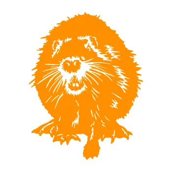 Samolepící dekorace SAMOLEPKA Bobr 001 levá (06 - oranžová) NA AUTO, NÁLEPKA, FÓLIE, POLEP, TUNING, VLASTNÍ TEXT, TISK, AUTOSAMOLEPKY.cz, POLEPY, OBRÁZEK, LOGO, SAMOLEPKY