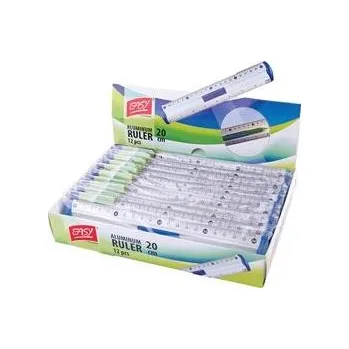 pravítka Pravítko hliníkové s barevným lemováním a držákem na tužku 20 cm