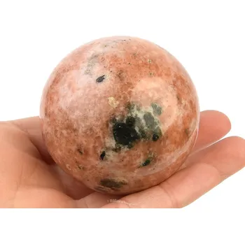 Přírodní kámen Koule kalcit oranžový 282g