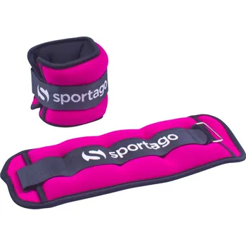 Zátěžové oblečení Sportago neoprénová zátěž na zápěstí/kotník 2 x 1,5 kg - růžová