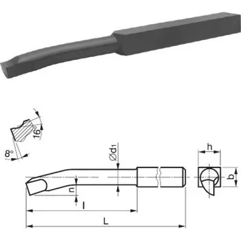 Příslušenstí k soustruhu STROJÍRNY POLDI 223540 25x25 - Nůž soustružnický 25x25x300mm ubírací vnitřní , RO rychlořezná ocel