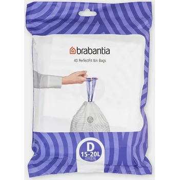 Pytle na odpadky Brabantia PerfectFit sáčky 15-20L (D) do odpadkového koše - 40ks v roli