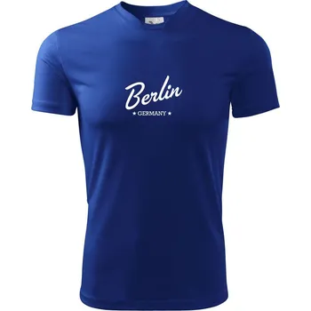 Berlin - Germany nápis - Pánské triko Fantasy sportovní (dresovina) - 3XL ( Královská modrá )