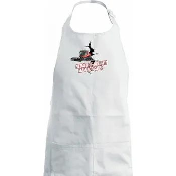 Kuchyňská zástěra Nedalo se odolat, mám to v sobě rolbař - Dámská zástěra na vaření - Univerzální velikost ( Bílá )
