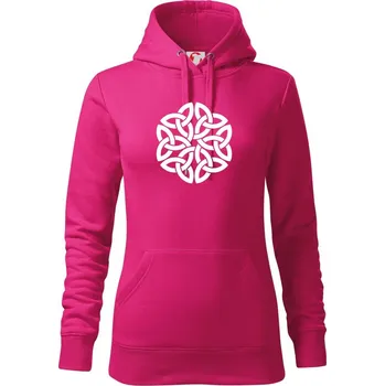 Dámská mikina Keltský ornament - Mikina dámská Cape s kapucí - S ( Purpurová )
