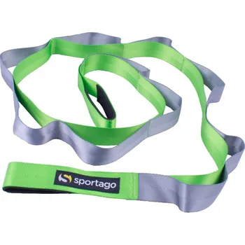 podložka na cvičení Strečinkový popruh Sportago Yoga Stretch - zelená