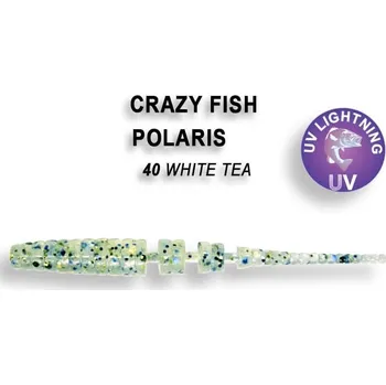 Umělá nástraha Crazy Fish gumová nástraha Polaris 4,5cm - White Tea