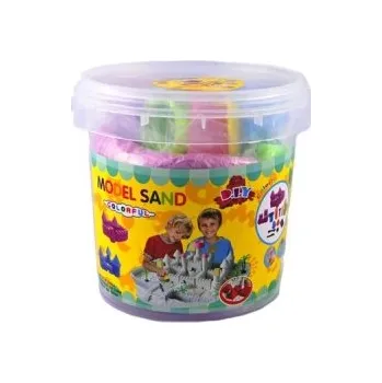 Hračka na písek Tekutý kinetický písek malý set - plastový box (500g) - oranžová