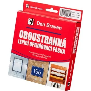 Lepicí páska Den Braven B5021RL Oboustranně lepící páska 15x1mm, délka 10m