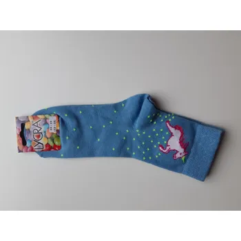 Ponožky jednorožec Modrá 16-17 (odpovídá 24-26 EU obuv) velikost ponožková