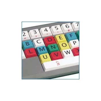 Klávesnice KEYTOOLS Big Keys Plus (verze 3b) PS/2, ABC, černé písmo, barevné klávesy