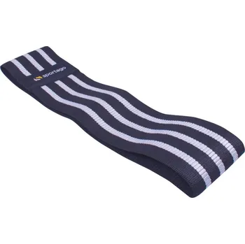 Textilní odporová guma Sportago - černo-šedá, M - odpor do 72,5 kg - M - odpor do 72,5kg