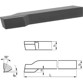 Sada nářadí STROJÍRNY POLDI 223525 20x20 - Nůž soustružnický 20x20x125mm ubírací stranový levý , RO rychlořezná ocel