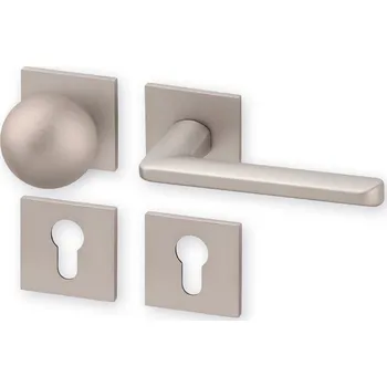 Dveřní kování AC-T Dveřní kování BARRA EXCLUSIVE R HR nikl satén KK kl.+koule Provedení: klika levá PZ/koule, Povrchová úprava: nikl satén