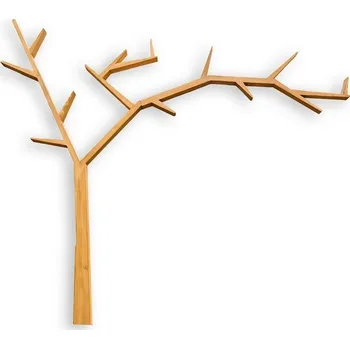 police Rustikální police CORDOBA COS17 strom, pravá Barevné provedení: Bezbarvý vosk K09