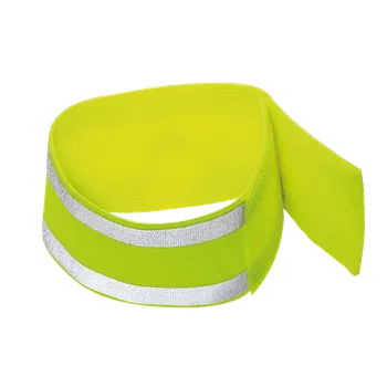 Reflexní elastická páska na suchý zip 33x5cm žlutá