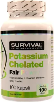 Survival Potassium Chelated Fair Power 100 mg 100 cps.