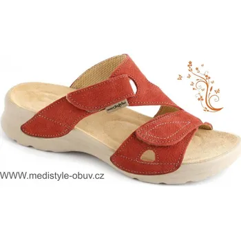 Dámská zdravotní obuv MEDISTYLE KIVI 2K-T15 pantofel červený, červená - 41