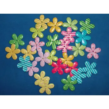 BD-Tova Dekorativní výseky z kartonu - Květiny - 3,5 cm, 28 ks