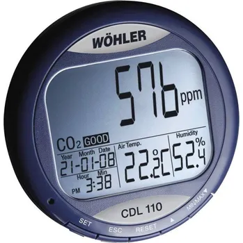 Wöhler CDL 110 - Měření oxidu uhličitého (CO2), teploty a vlhkosti vzduchu v místnosti + DOPRAVA ZDARMA