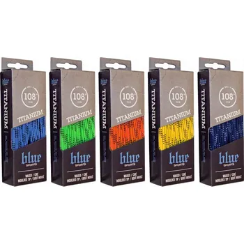 Tkaničky blue sport titanium voskové color Žluté 84"-213cm(brusle 3.5-5.5)