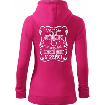 Dámská mikina I blbý den na střelnici - Dámská mikina trendy zipper s kapucí - XL ( Purpurová )