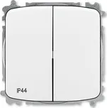 Vypínač Tango ABB 3559A-A52940 B střídavý dvojitý č. 6+6 (5B) bílý krytí IP44 (3559A-A52940 B)