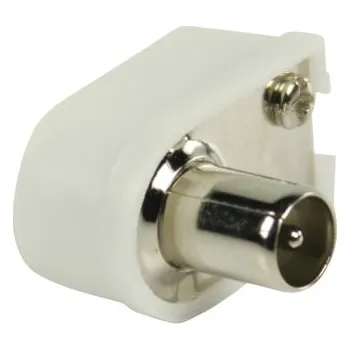 Anténní redukce Valueline Koaxiální konektory úhlové, koaxiální zástrčka, bílá 2 ks (VLSP40901W)