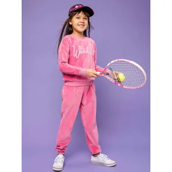 Dívčí velurová tepláková souprava - Winkiki WJG 01814, růžová Barva: Růžová, Velikost: 152