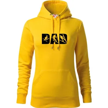 Dámská mikina Ski dad - Mikina dámská Cape s kapucí - XS ( Žlutá )