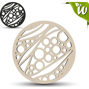 Podtácek Dřevěný podtácek - KRUH 2 Barva: černá