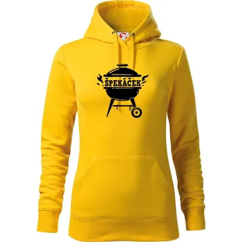 Dámská mikina Špekáček - Mikina dámská Cape s kapucí - XS ( Žlutá )