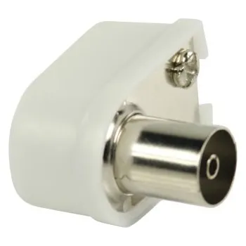 Anténní redukce Valueline Koaxiální konektory úhlové, koaxiální zásuvka úhlová, bílá 2 ks (VLSP40921W)