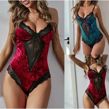 Dámská erotická souprava Sametové body M-XL Varianta: zelená M/L