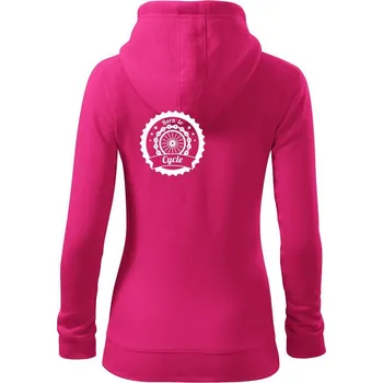 Dámská mikina Born to cycle - kolo - Dámská mikina trendy zipper s kapucí - S ( Purpurová )
