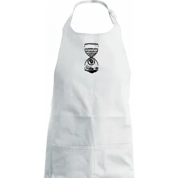 Kuchyňská zástěra Bitcoin přesýpací hodiny - Dámská zástěra na vaření - Univerzální velikost ( Bílá )