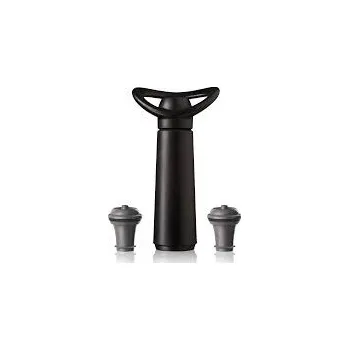 Otvírák VacuVin Pumpička na víno černá Concerto (pumpička + 2x vaku špunt)