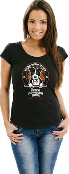 Dámské tričko Striker Dámské tričko americký stafordšírský terier černé M