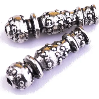 Dětské navlékací korálky Kovové korálky 6x22mm