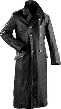 Pánský zimní kabát MIL-TEC Kabát důstojnický kožený černý
