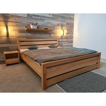 Ložnicová sestava Manželská postel ZUZA - olše rozměr 160x200 povrchová úprava - wiór olše Venge