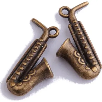 Přívěsek Přívěsek SAXOFON, 19x26mm, 2ks